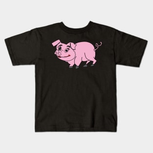 Glückliches Schwein Kids T-Shirt